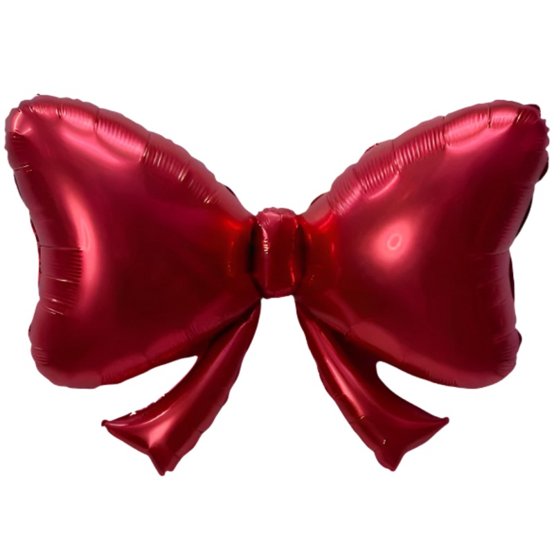 RED BOW FOIL BALLOON