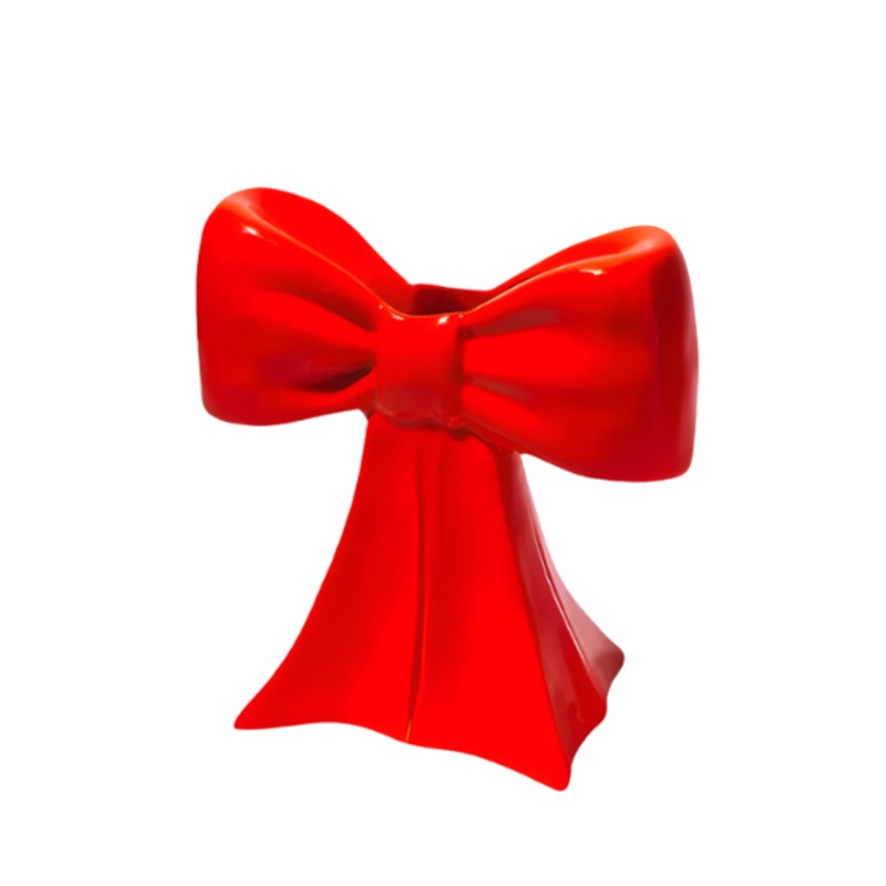 RED BOW VASE