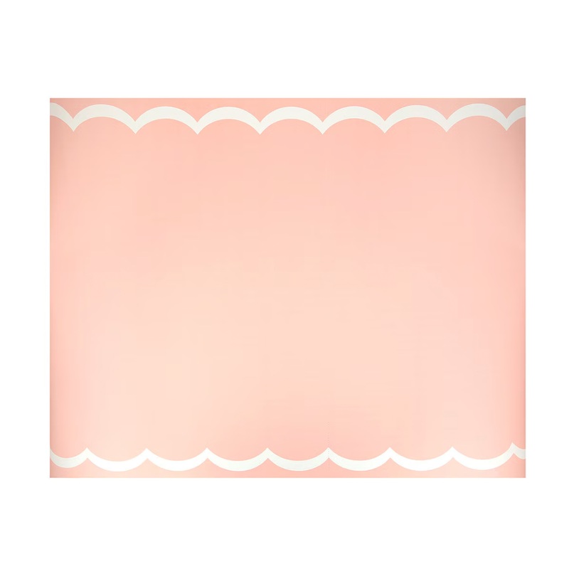 SCALLOPED EDGE PINK TABLE RUNNER
