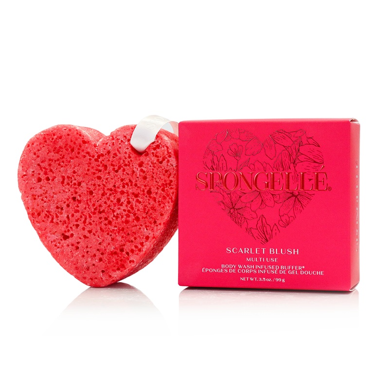 SCARLET BLUSH HEART BUFFER SPONGE