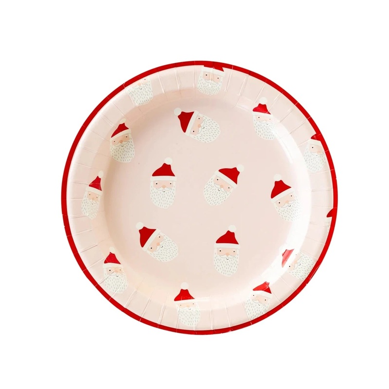 SCATTERED SANTA PAPER PLATES