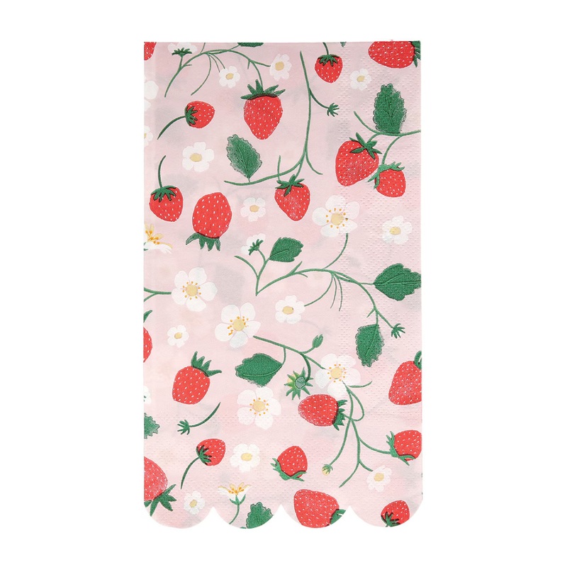 STRAWBERRY PATTERN GUEST TOWELS