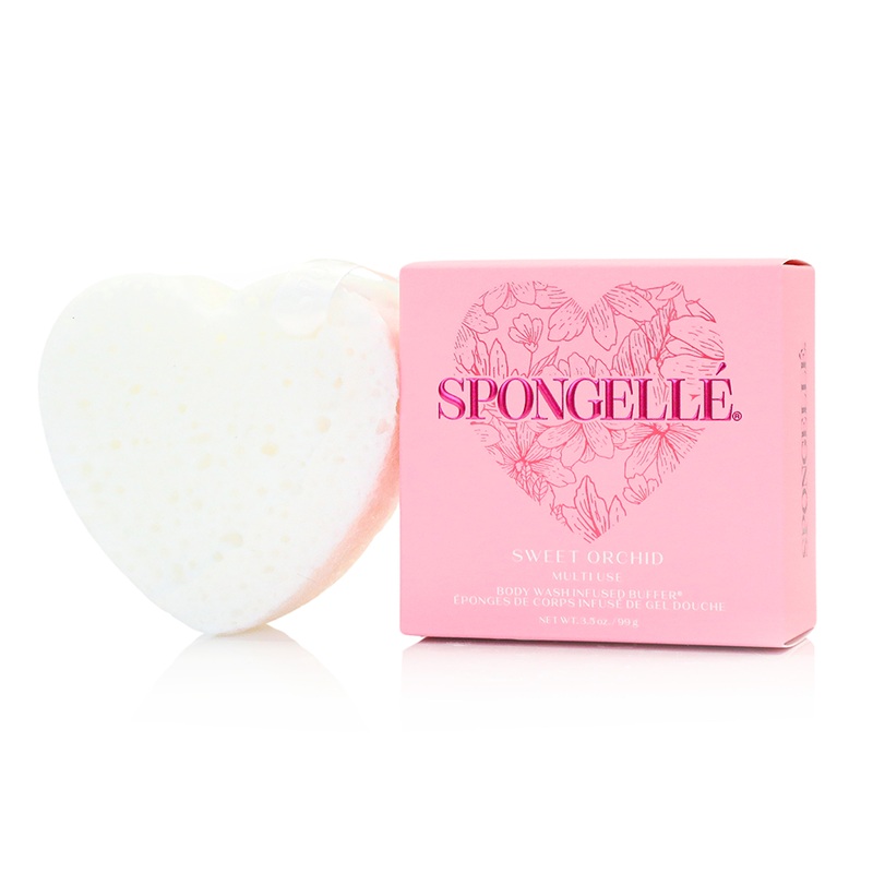 SWEET ORCHID HEART BUFFER SPONGE