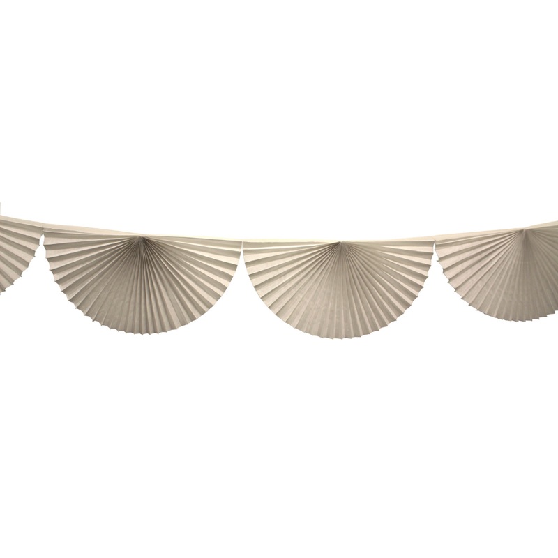 WHITE BUNTING FAN GARLAND