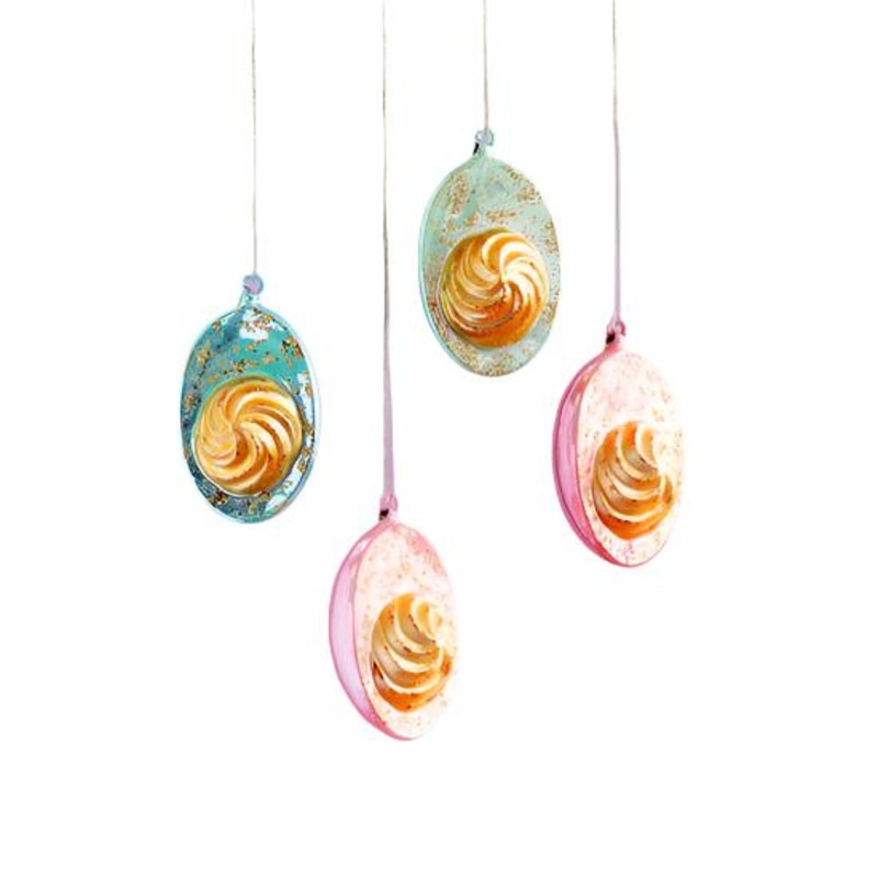 DEVILED EGG GLASS ORNAMENT BY GLITTERVILLE