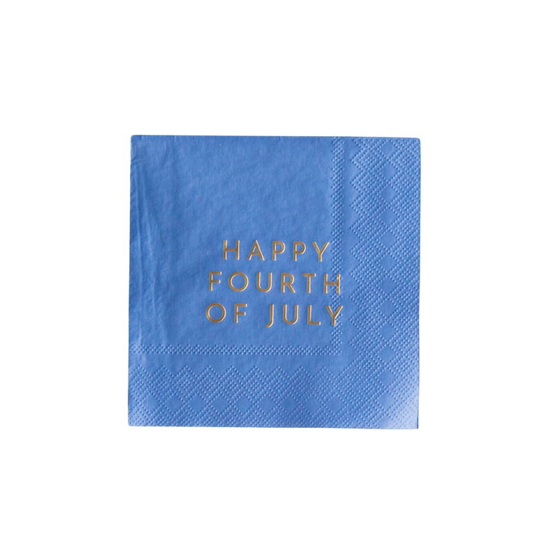 HAPPY 4TH OF JULY COCKTAIL NAPKINS
