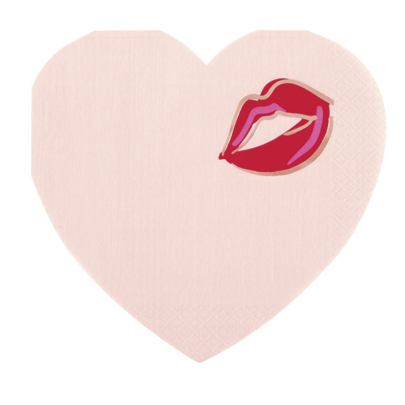 HEART & KISS VALENTINE’S NAPKINS