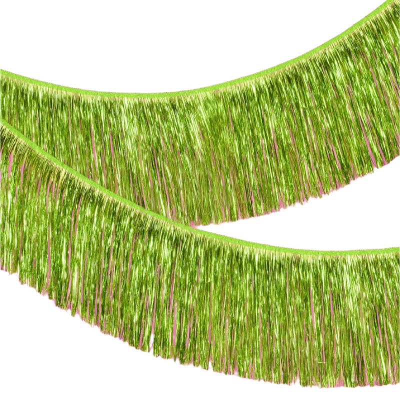 LIME GREEN FRINGE BANNER