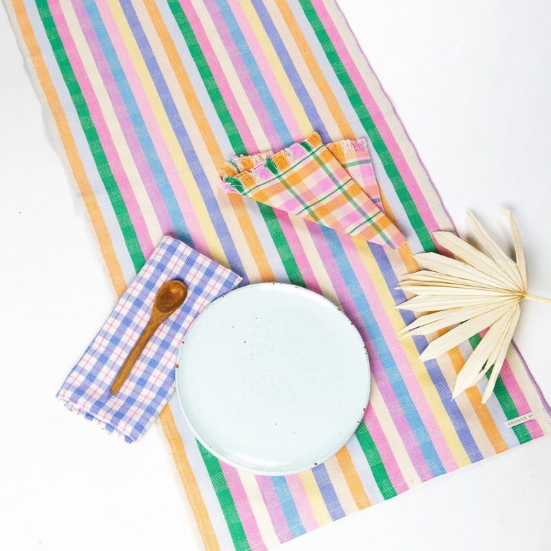 MAXINE RAINBOW TABLE RUNNER