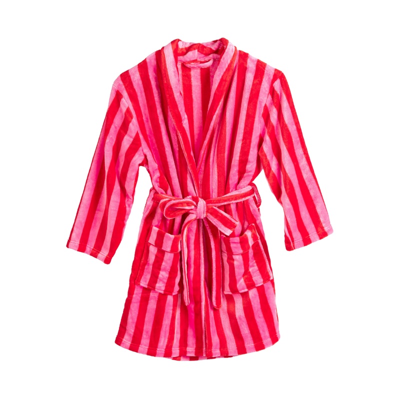RED & PINK STRIPE ROBE