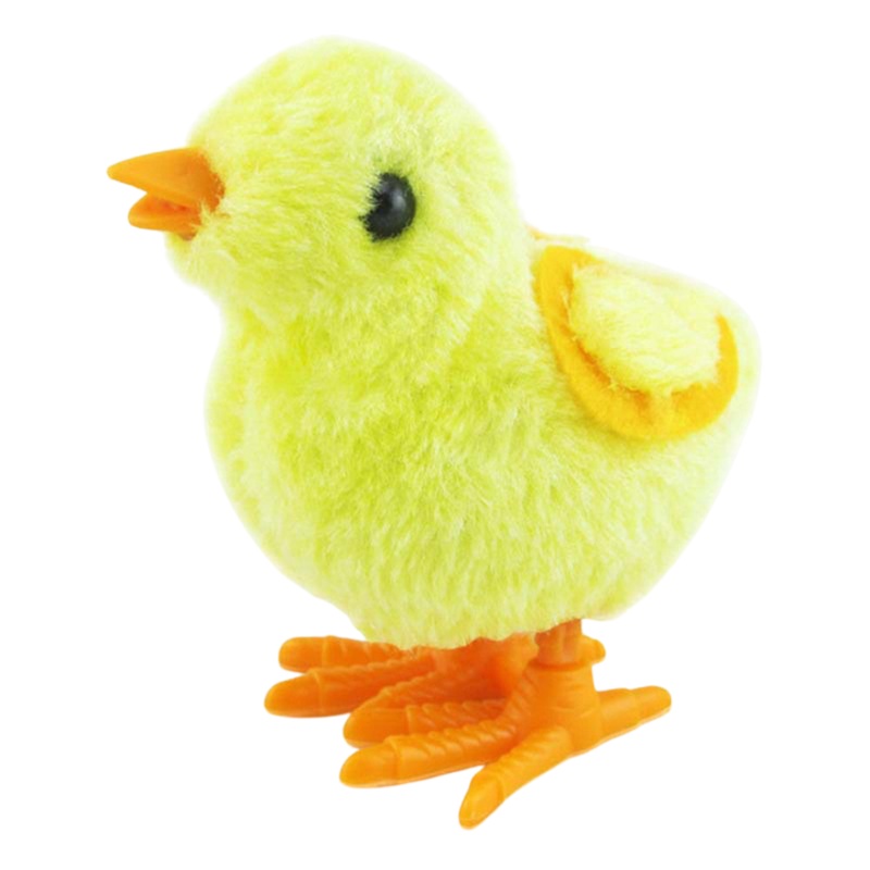 YELLOW FUZZY CHICK WIND UP TOY