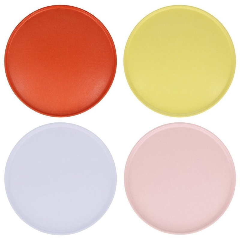BRIGHT MIX ECO-FRIENDLY COMPOSTABLE PLATES