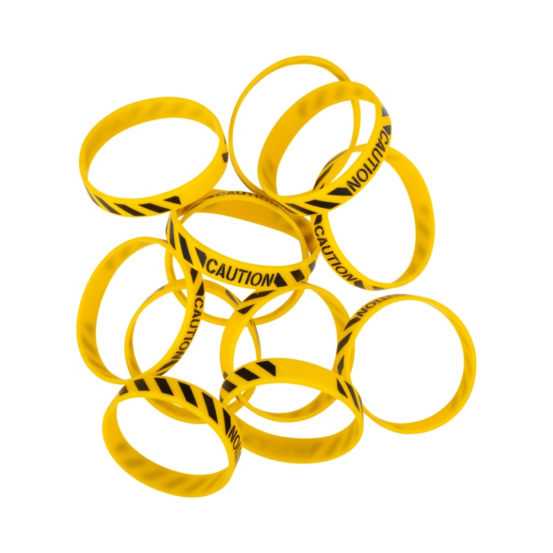 CAUTION RUBBER BRACELETS