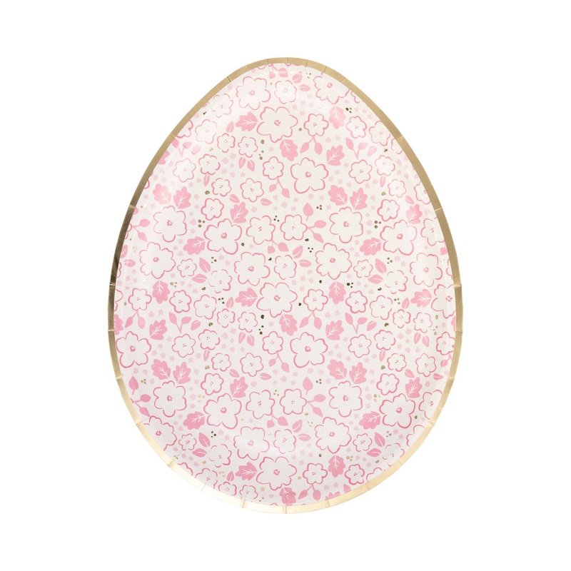 DITSY FLORAL EGG PAPER PLATES