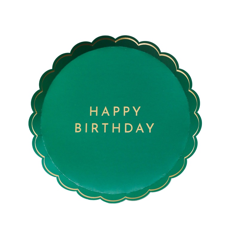 EMERALD GREEN SIGNATURE HAPPY BIRTHDAY SMALL PLATES