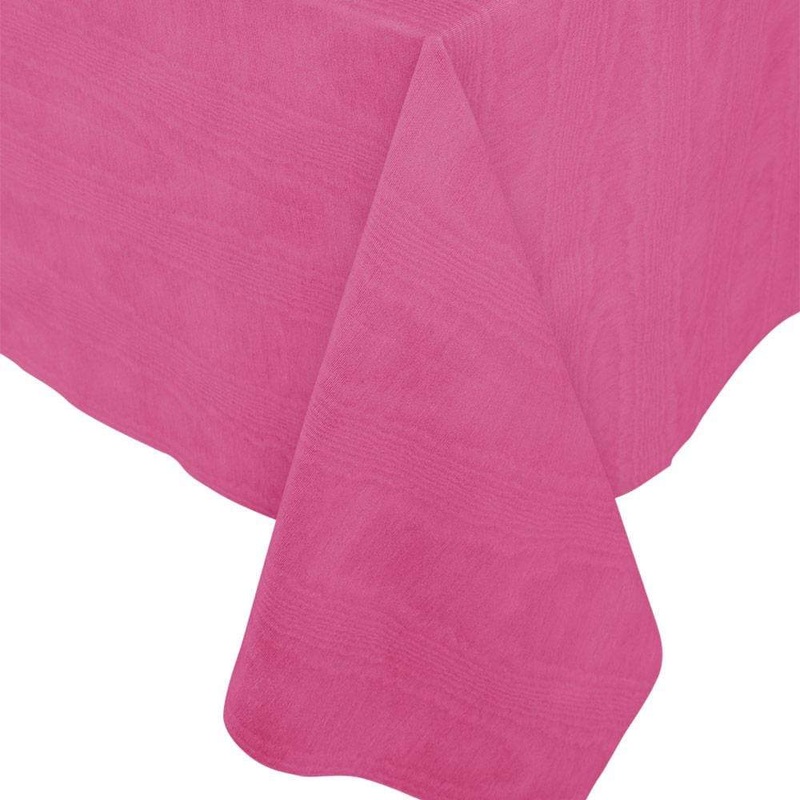FUCHSIA PINK LINEN LIKE TABLE COVER