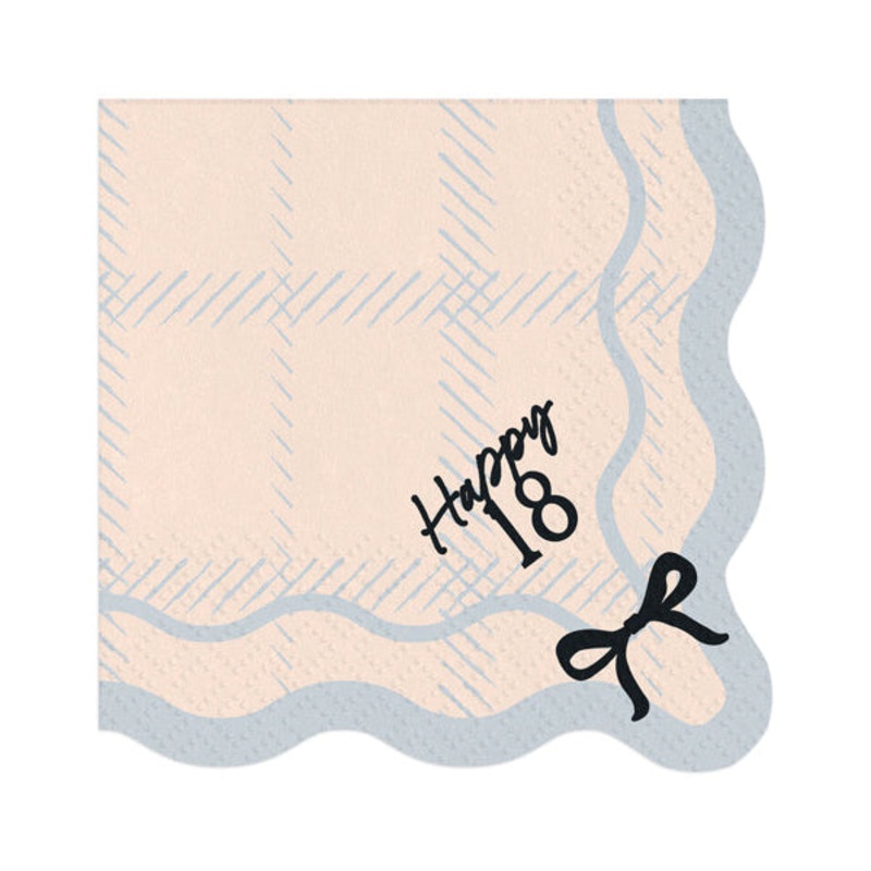 HAPPY 18 BLACK BOW NAPKINS