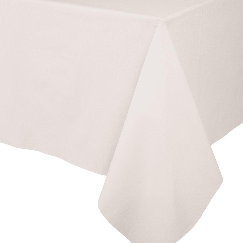 IVORY PAPER LINEN LIKE TABLE COVER