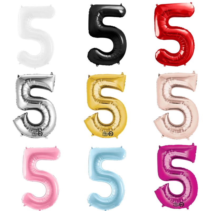 NUMBER 5 FOIL BALLOON