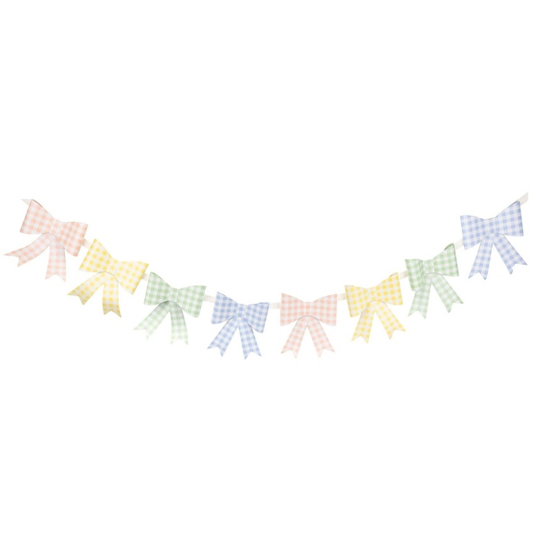 PASTEL GINGHAM BOW BANNER
