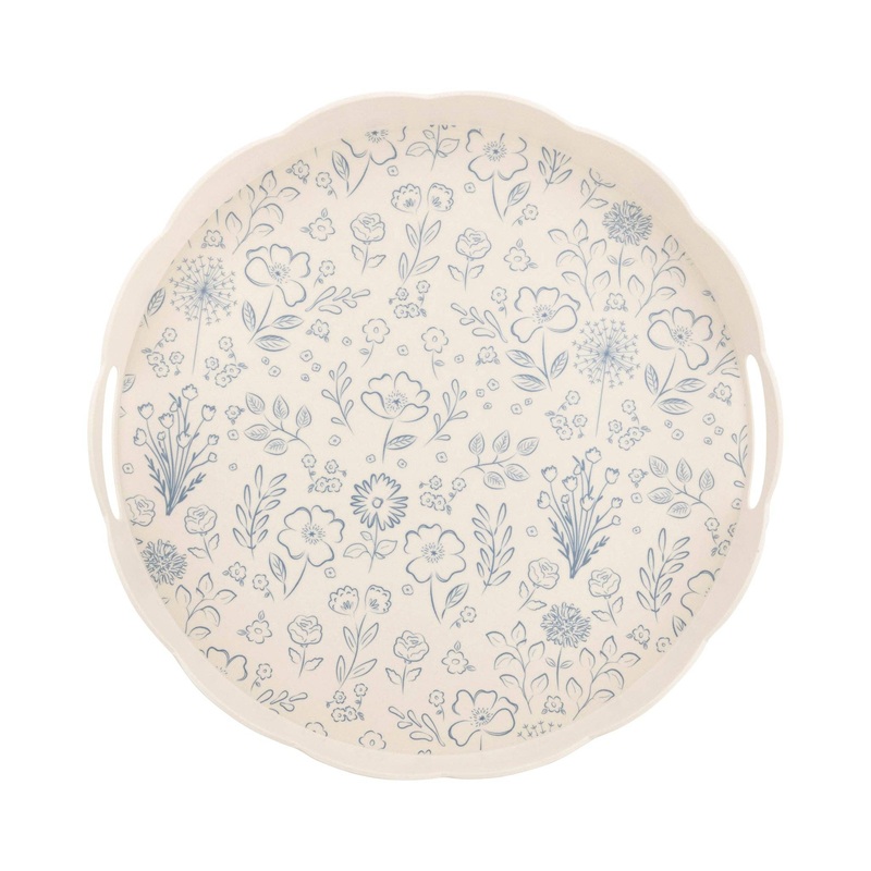 PEMBROKE SCALLOPED BAMBOO TRAY