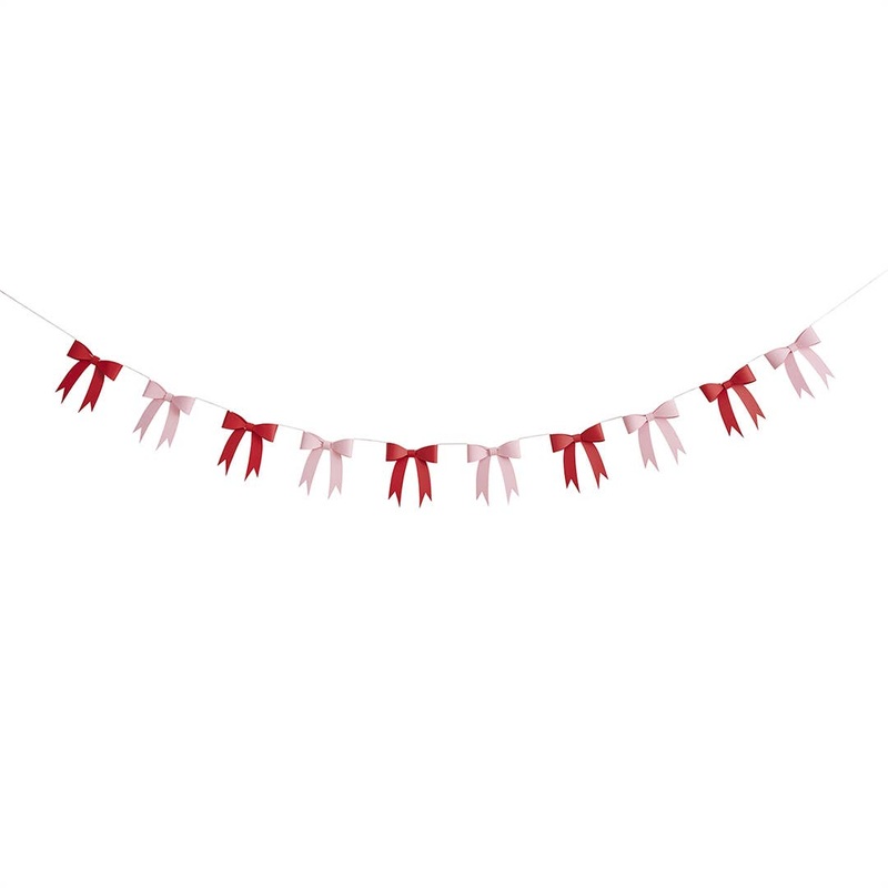 PINK & RED 3D BOW GARLAND