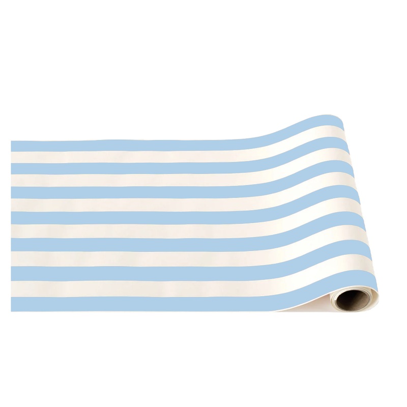 SKY BLUE SIGNATURE CABANA STRIPE TABLE RUNNER