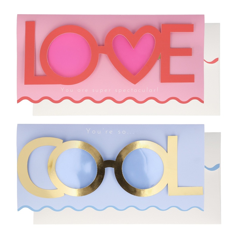 VALENTINE GLASSES CARDS