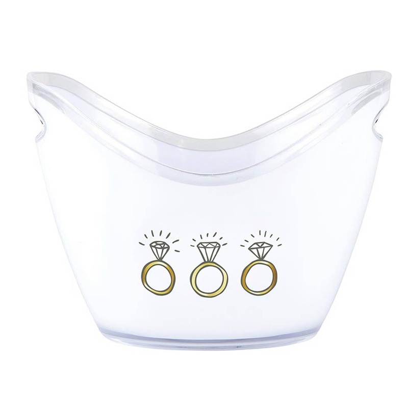 WEDDING RINGS ACRYLIC BEVERAGE BUCKET