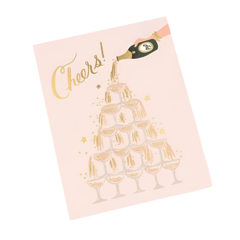 CHAMPAGNE TOWER CHEERS CARD