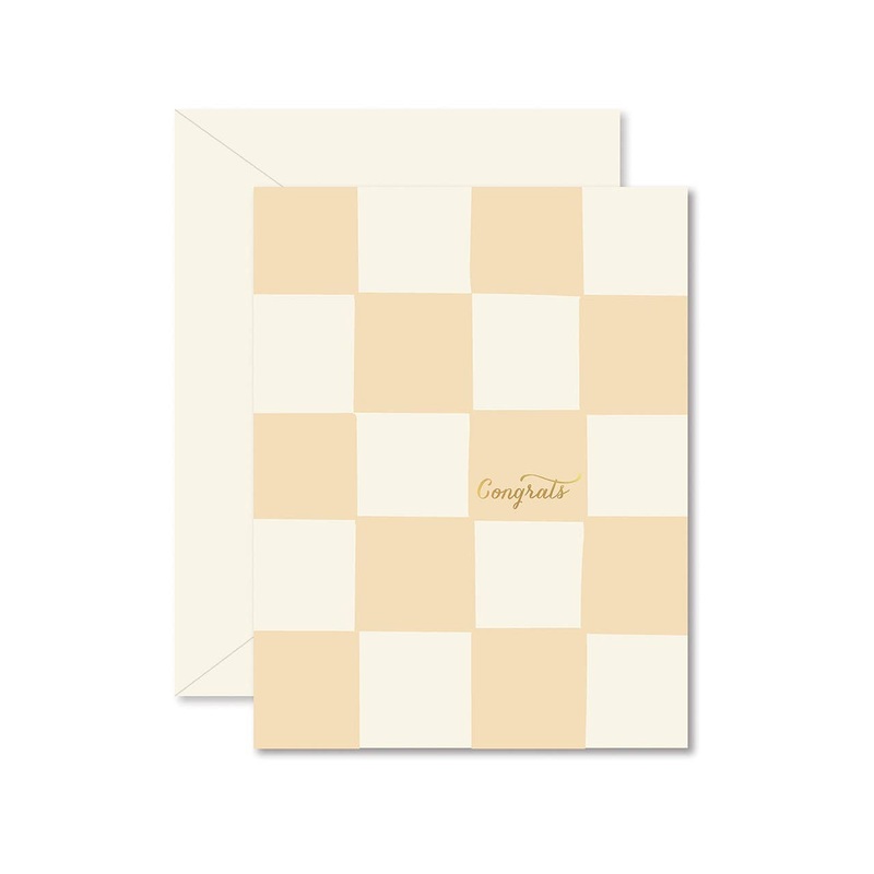 CHECKERBOARD CONGRATS GREETING CARD