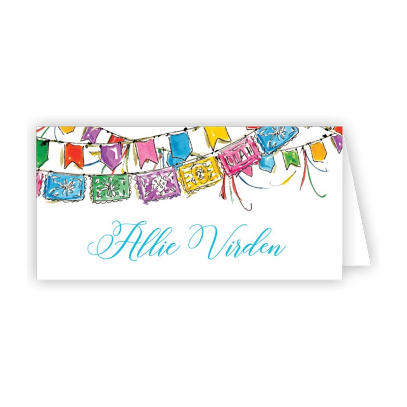 HAND PAINTED FIESTA BANNER PLACE CARDS