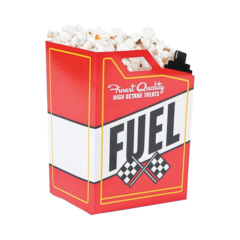 RACE CAR FUEL CAN POPCORN BOXES