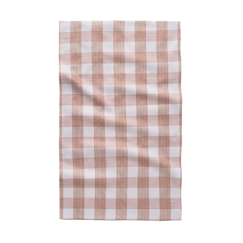 VINTAGE GINGHAM NATURAL TEA TOWEL