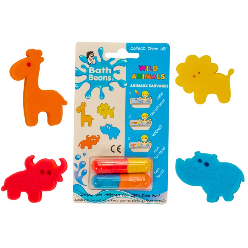 WILD ANIMALS BATH BEANS