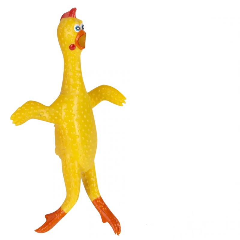 BENDY RUBBER CHICKEN TOY