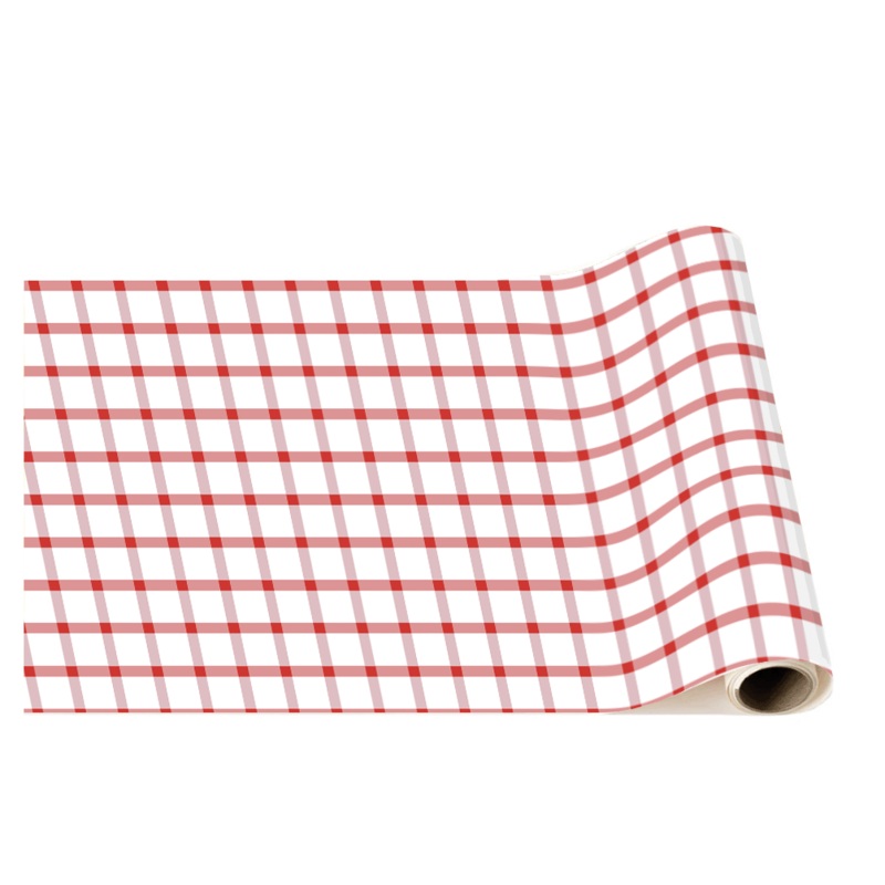 CHERRY RED GINGHAM TABLE RUNNER