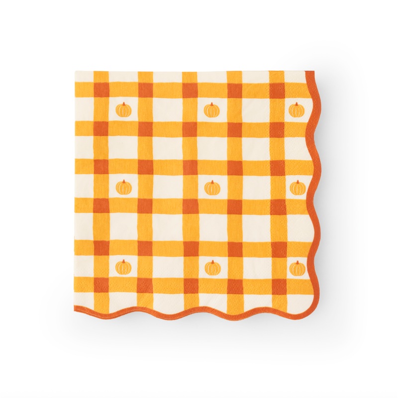 ELEGANT FALL PLAID DINNER NAPKINS