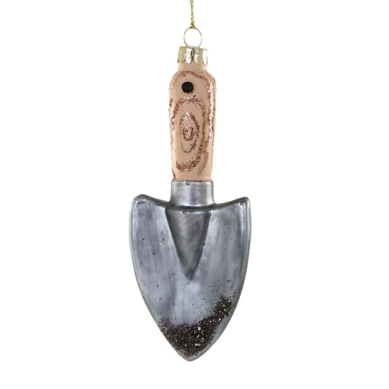 GARDEN TROWEL GLASS ORNAMENT BY CODY FOSTER