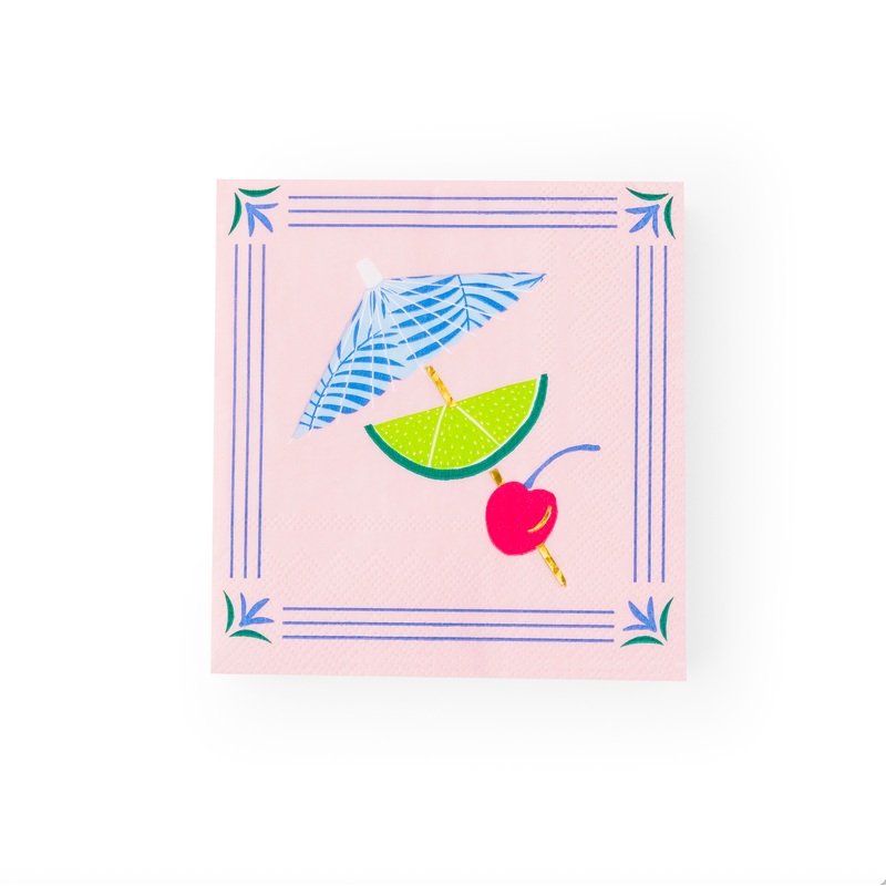 LUAU TROPICAL COCKTAIL NAPKINS