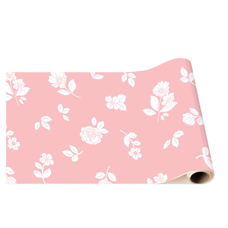 PETAL PINK ELEGANT FLORAL TABLE RUNNER