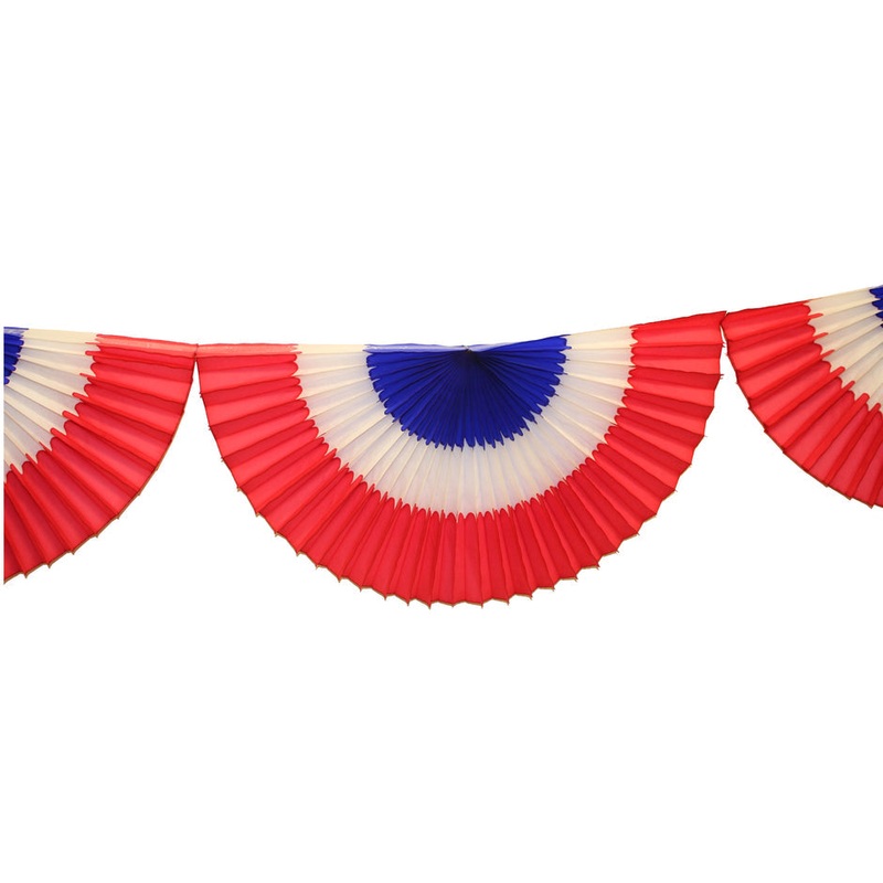 RED WHITE & BLUE FAN BUNTING GARLAND