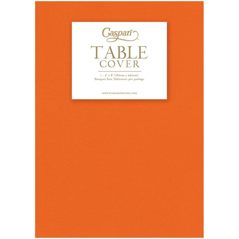 TANGERINE LINEN LIKE TABLE COVER
