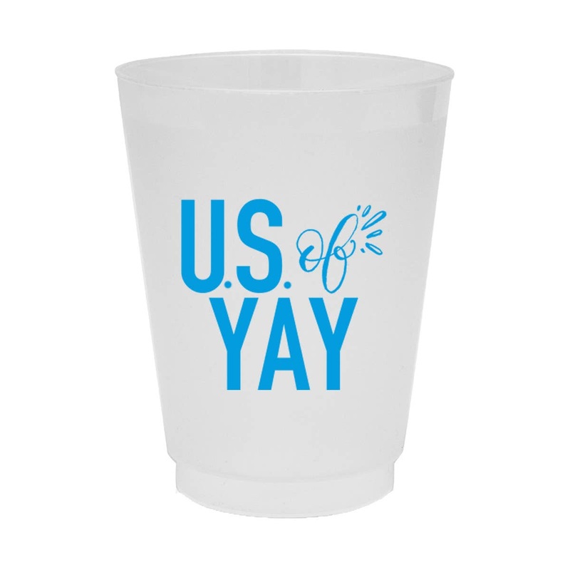 U.S OF YAY FROSTED PARTY CUPS