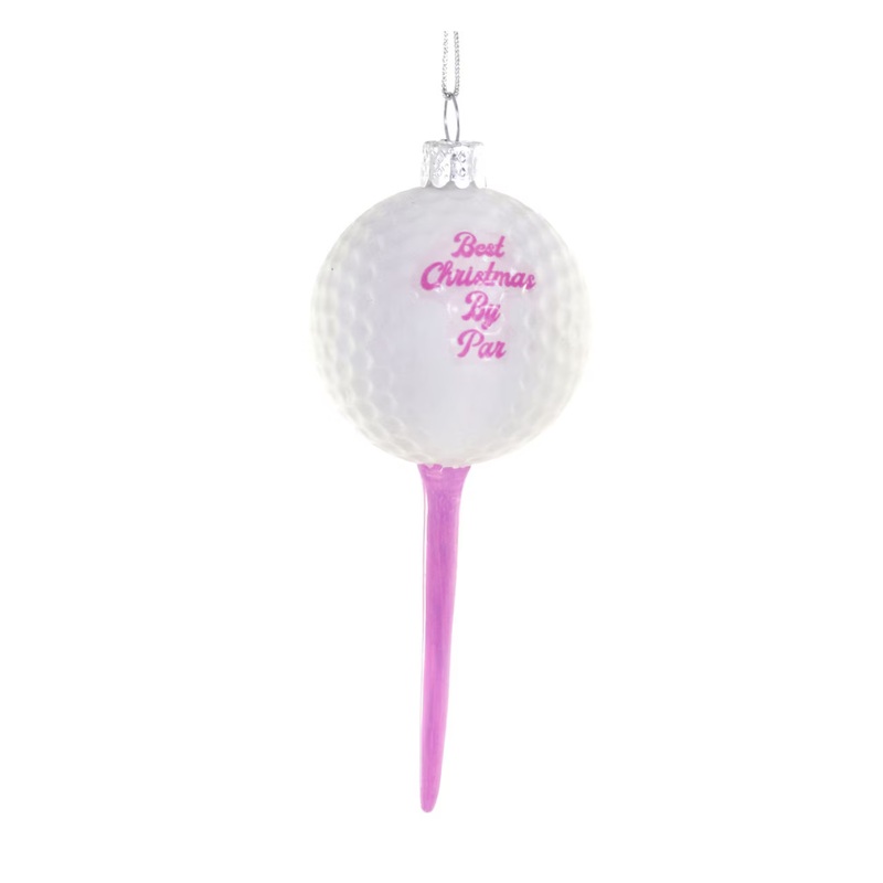 BEST CHRISTMAS BY PAR GOLF GLASS ORNAMENT BY CODY FOSTER