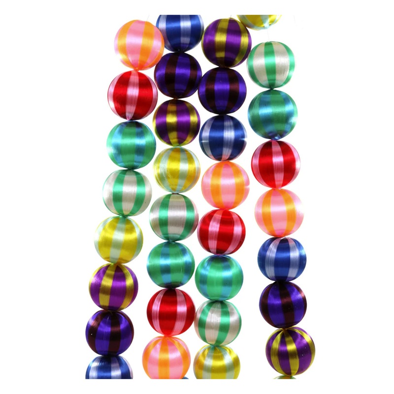 COLORFUL STRIPED THREAD BAUBLE GARLAND BY CODY FOSTER