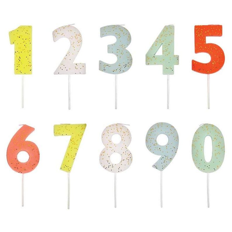 GLITTER NUMBER CANDLES