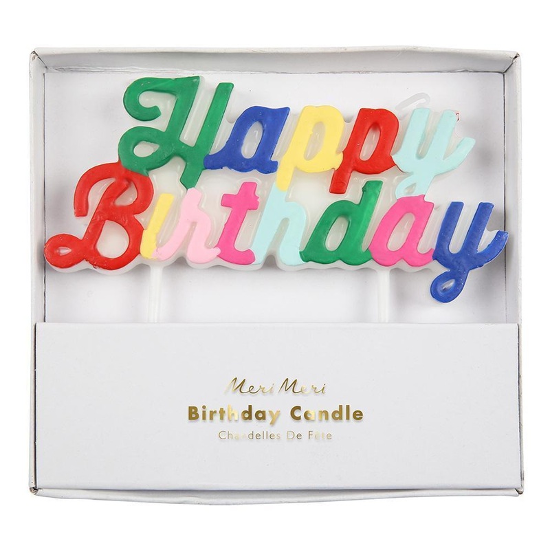 HAPPY BIRTHDAY MULTICOLOR CANDLE
