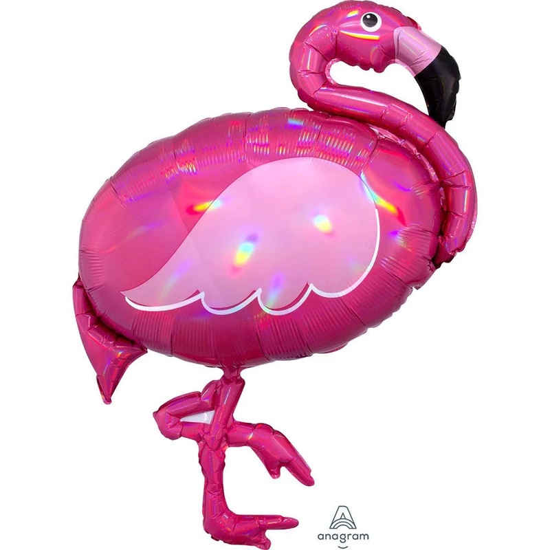 IRIDESCENT PINK FLAMINGO BALLOON