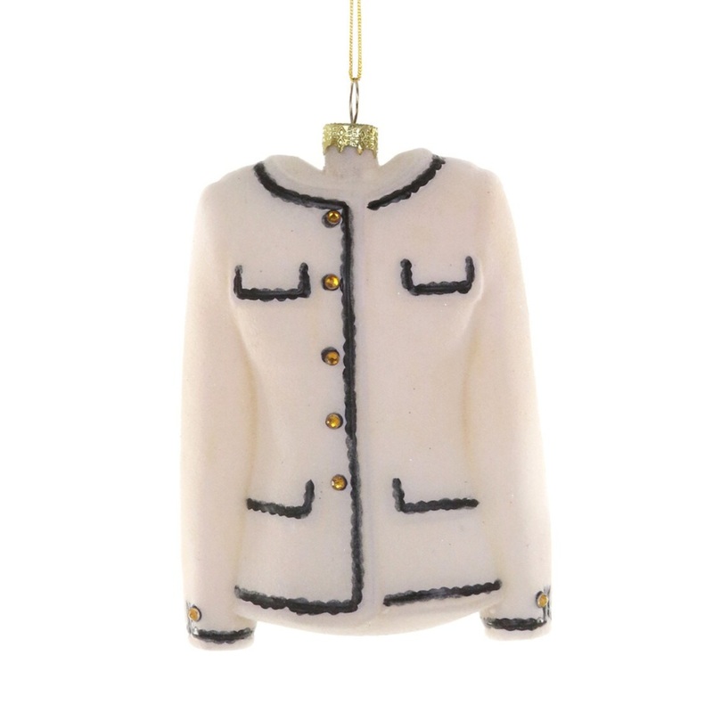 LUXE TWEED JACKET GLASS ORNAMENT BY CODY FOSTER